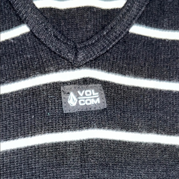 Volcom Black and White Striped Tank Top - Picture 5 of 10